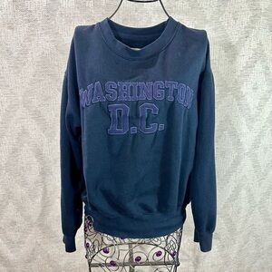 New York Popular Washington DC navy crewneck sweatshirt size S
